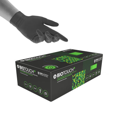 Boite de 100 gants biodégradables Unigloves BioTouch Nitrile Tattoo