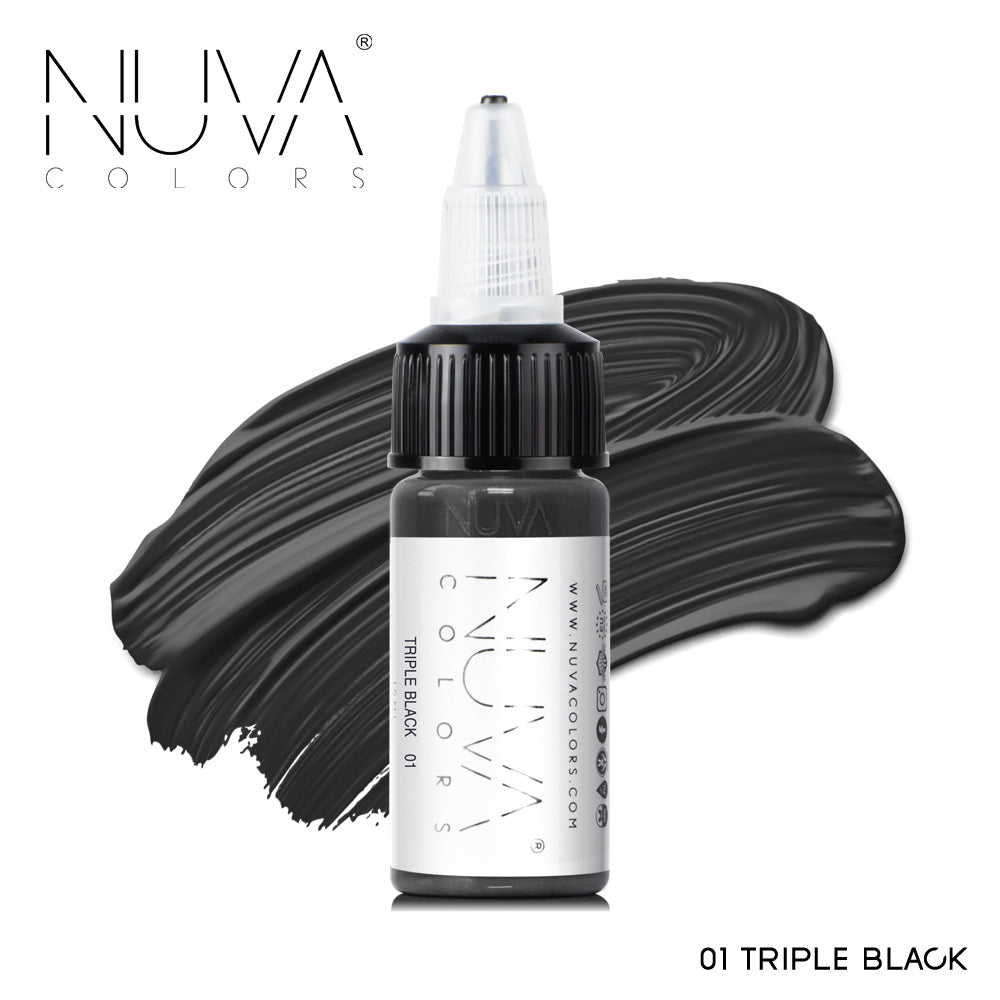 NUVA COLORS - 01 TRIPLE BLACK (15 ML)