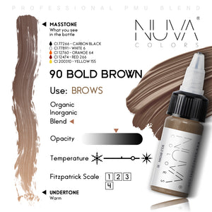 NUVA COLORS - 90 BOLD BROWN (15 ML)