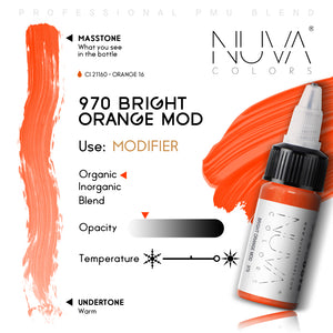 NUVA COLORS - 970 BRIGHT ORANGE MOD (15 ML)